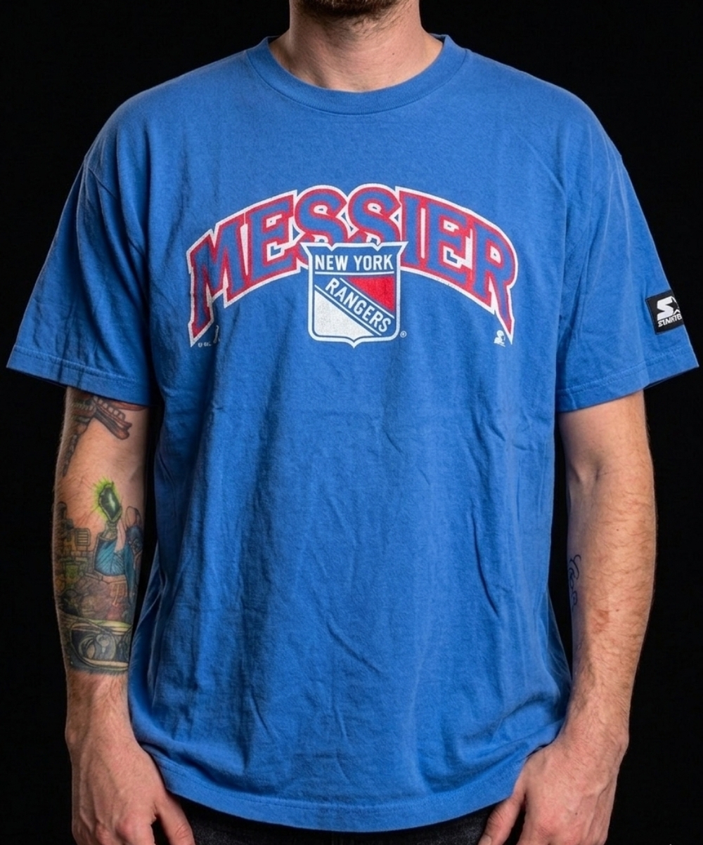 Vintage Starter Mark Messier New York Rangers T-Shirt | Made in Canada | Large